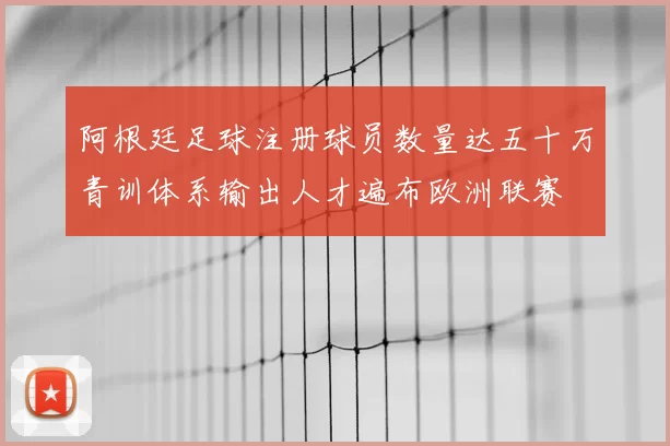 阿根廷足球注册球员数量达五十万青训体系输出人才遍布欧洲联赛